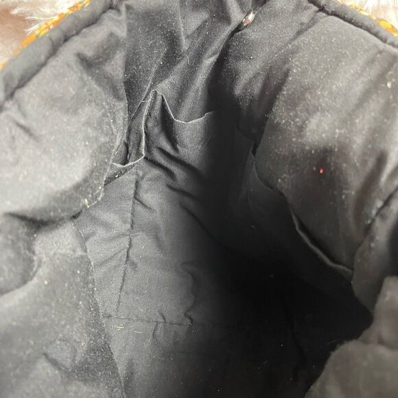 Evangeline ministry handcrafted cloth shoulder bag leopard prints wooden buttons - Picture 11 of 12